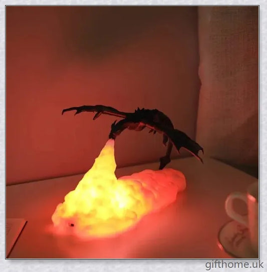 3D Fire Breathing Dragon Night Lamp - Unique and Innovative Design for Children's Bedroom