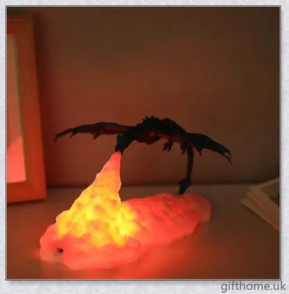 3D Fire Breathing Dragon Night Lamp - Unique and Innovative Design for Children's Bedroom