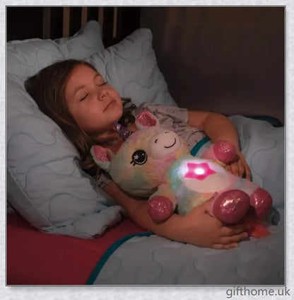 Bellydreams Stuffed Animal Night Light - A plush, glowing companion that projects stars on the ceiling to help children sleep