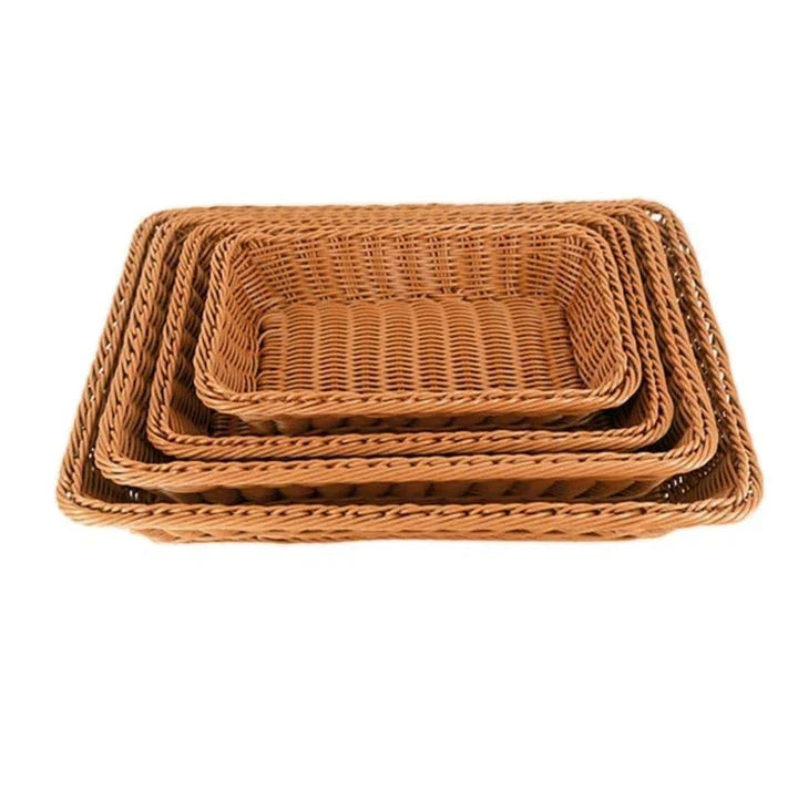 Hand-woven rattan storage basket with natural, rustic charm for home organisation and décor