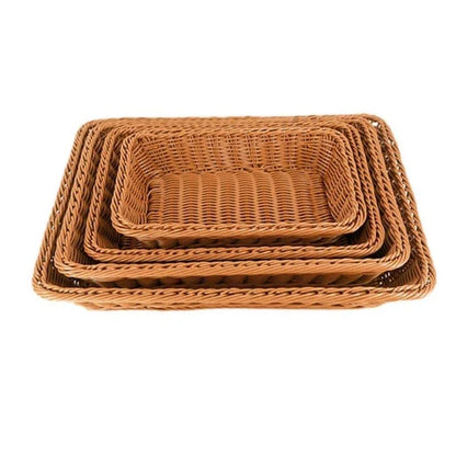 Hand-woven rattan storage basket with natural, rustic charm for home organisation and décor