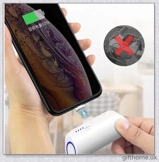 Capsule Magnetic Power Bank: A compact and powerful portable charger with a sleek design, fast charging, and multi-port capabilities for on-the-go use.
