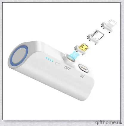 Capsule Magnetic Power Bank: A compact and powerful portable charger with a sleek design, fast charging, and multi-port capabilities for on-the-go use.