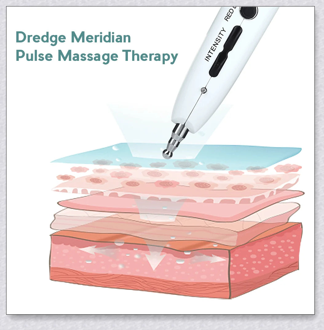 Handheld Acupoint Pen with 9-Level Digital Display for Pain Relief Therapy, Massage, and Meridian Energy Renewal