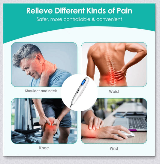 Handheld Acupoint Pen with 9-Level Digital Display for Pain Relief Therapy, Massage, and Meridian Energy Renewal