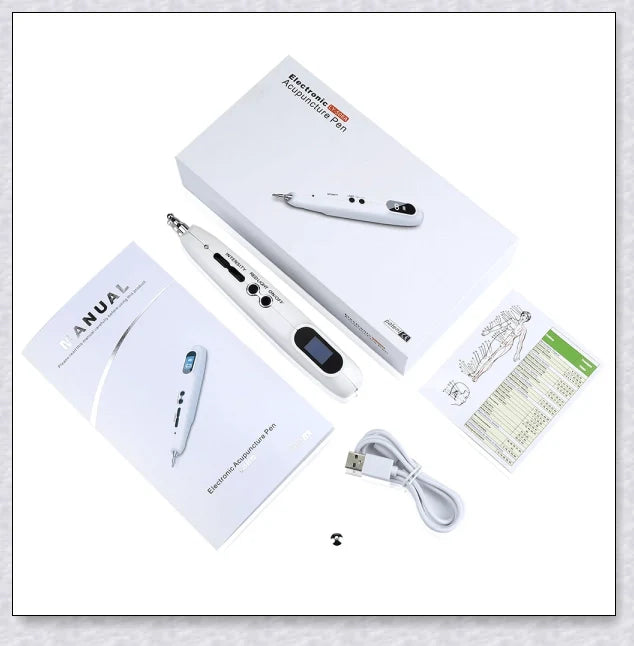Handheld Acupoint Pen with 9-Level Digital Display for Pain Relief Therapy, Massage, and Meridian Energy Renewal