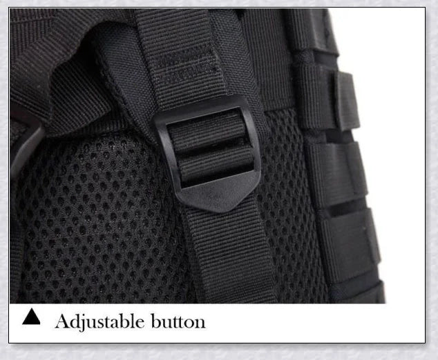 Rugged and water-resistant 40-litre military tactical backpack with multiple compartments and adjustable straps for comfortable carrying.