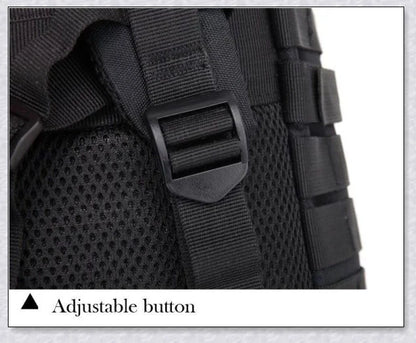 Rugged and water-resistant 40-litre military tactical backpack with multiple compartments and adjustable straps for comfortable carrying.