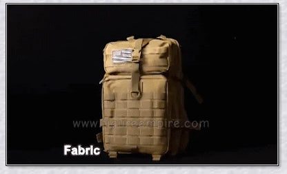 Rugged and water-resistant 40-litre military tactical backpack with multiple compartments and adjustable straps for comfortable carrying.