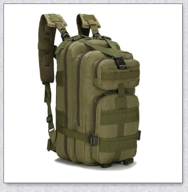 Rugged and water-resistant 40-litre military tactical backpack with multiple compartments and adjustable straps for comfortable carrying.