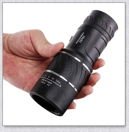 Premium handheld monocular telescope with powerful 16x magnification and fully-coated optics for clear, glare-free viewing