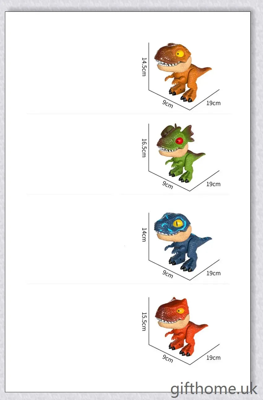 Assembled Dinosaur Stationery Simulation Animal Toy with integrated pencil, eraser, ruler, and binding machine