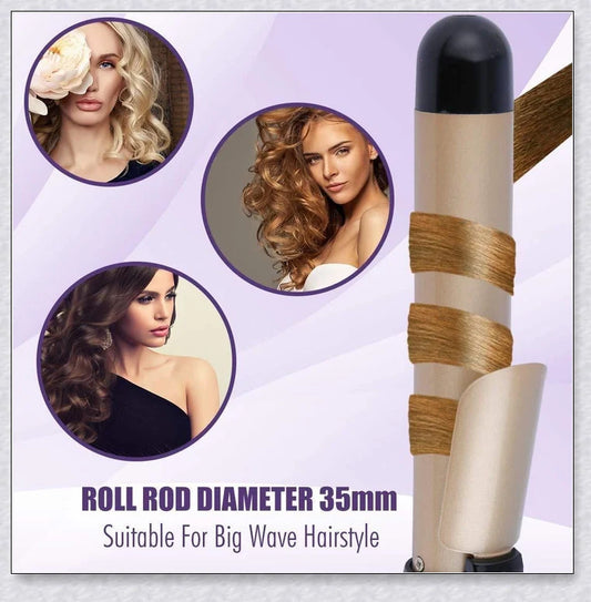 Professional Auto Rotating Curling Iron with Ceramic Technology for Salon-Quality Curls at Home