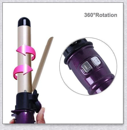 Professional Auto Rotating Curling Iron with Ceramic Technology for Salon-Quality Curls at Home