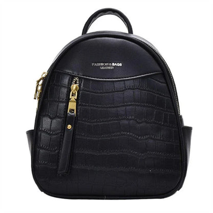 A chic and versatile all-match fashion small backpack in khaki, featuring a spacious square vertical design, premium PU leather construction, and polyester cotton lining for a timeless British-inspired look.