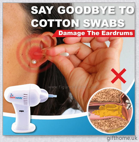 Powerful yet gentle electric ear wax vacuum cleaner with soft silicone tip for safe and hygienic ear cleaning