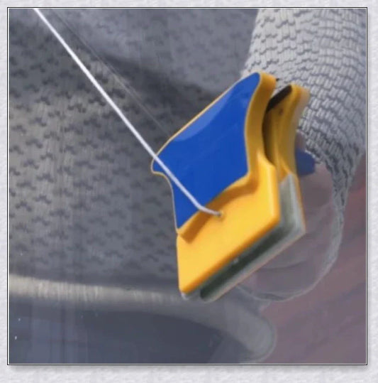 Magnetic Glass Cleaner Brush with polypropylene construction and powerful magnets for easy, streak-free window cleaning