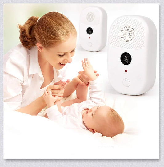 Ultrasonic Bed Bug Killer device with blue LED light, protecting a peaceful sleeping environment