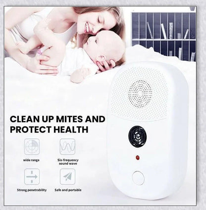 Ultrasonic Bed Bug Killer device with blue LED light, protecting a peaceful sleeping environment