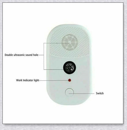 Ultrasonic Bed Bug Killer device with blue LED light, protecting a peaceful sleeping environment