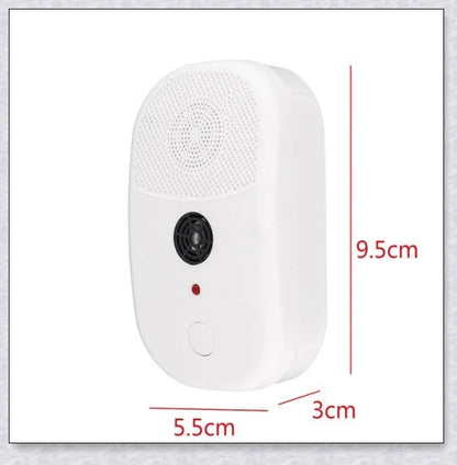 Ultrasonic Bed Bug Killer device with blue LED light, protecting a peaceful sleeping environment