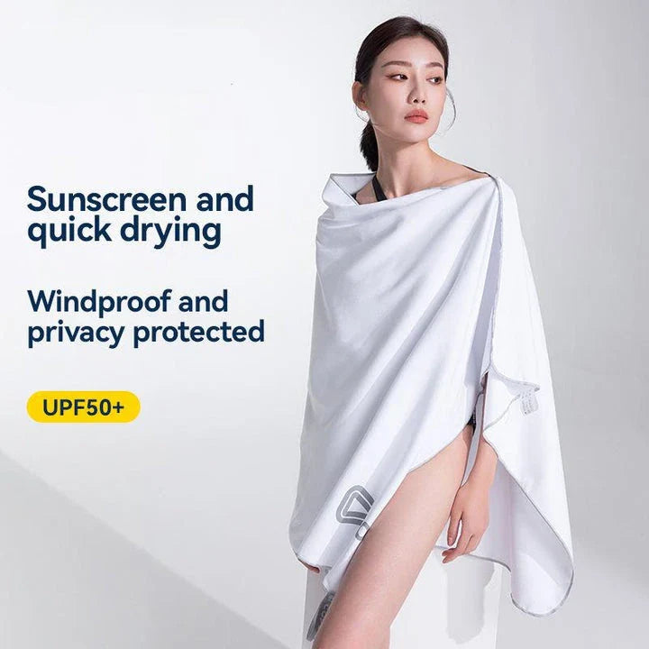Quick-Dry Microfiber Beach Towel in Pink - Highly Absorbent, Lightweight, and Compact Design
