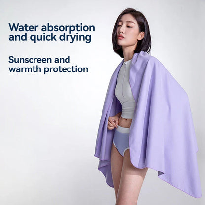 Quick-Dry Microfiber Beach Towel in Pink - Highly Absorbent, Lightweight, and Compact Design