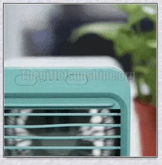 Rechargeable Mini Portable Air Conditioner with hydro-chill technology, providing rapid cooling and air purification for a comfortable, refreshed environment