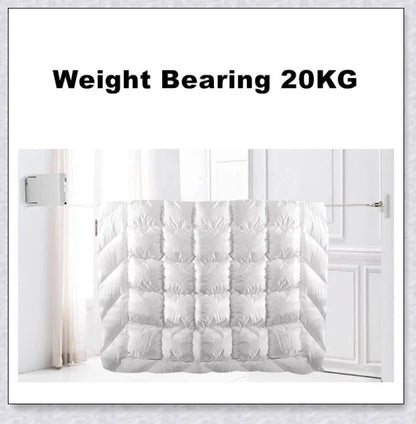 Retractable Invisible Clothesline with 13-foot extension and 180-degree rotation for flexible indoor and outdoor drying