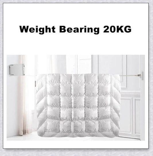 Retractable Invisible Clothesline with 13-foot extension and 180-degree rotation for flexible indoor and outdoor drying