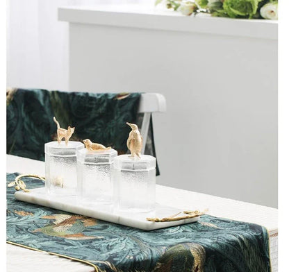 Premium glass food storage jar with a creative rabbit-shaped lid, perfect for storing dry goods and keeping your kitchen organised.