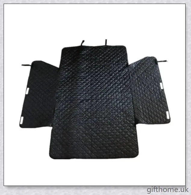 Plush and secure car trunk pet mat with quilted thread and soft cotton for comfortable pet travel