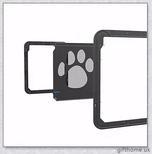 Controllable Access Pet Door with Sliding Lock Mechanism for Secure and Convenient Pet Entry