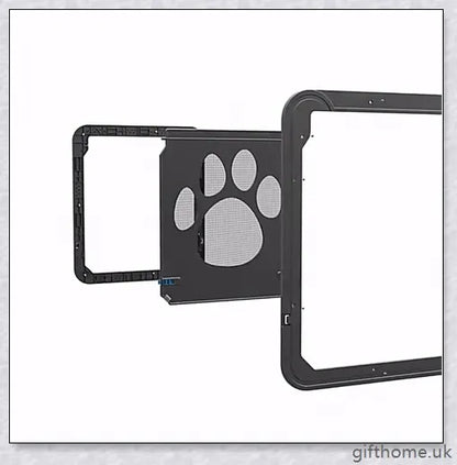 Controllable Access Pet Door with Sliding Lock Mechanism for Secure and Convenient Pet Entry