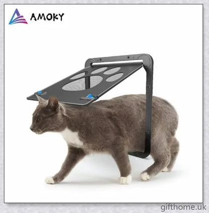 Controllable Access Pet Door with Sliding Lock Mechanism for Secure and Convenient Pet Entry