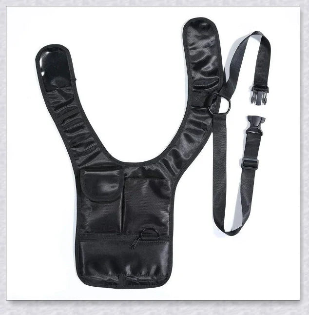 Hidden Slinger anti-theft concealed underarm storage bag for travel, featuring premium materials, adjustable strap, and multiple pockets for secure storage.