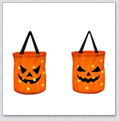 Pumpglow LED Pumpkin Buckets with enchanting lighting for Halloween decor