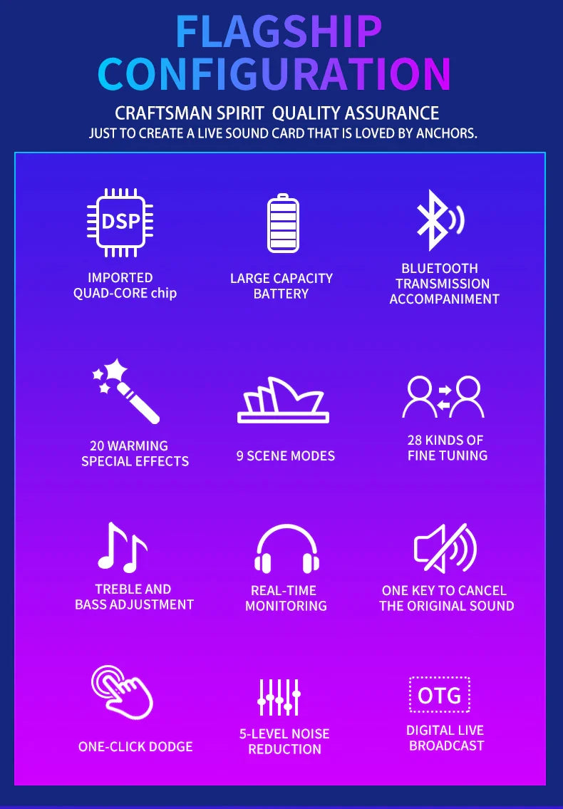 Voice Changer Live Board Sound Mixer with multiple audio effects and voice-changing presets for live streaming and podcast production