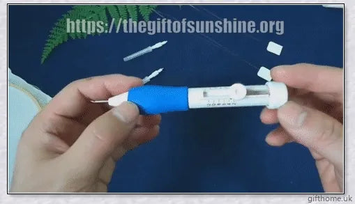 A DIY magic embroidery pen with 4 punch needles, designed for easy and versatile embroidery projects.