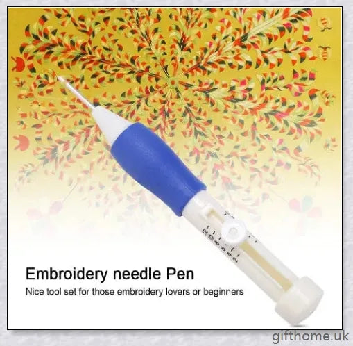 A DIY magic embroidery pen with 4 punch needles, designed for easy and versatile embroidery projects.