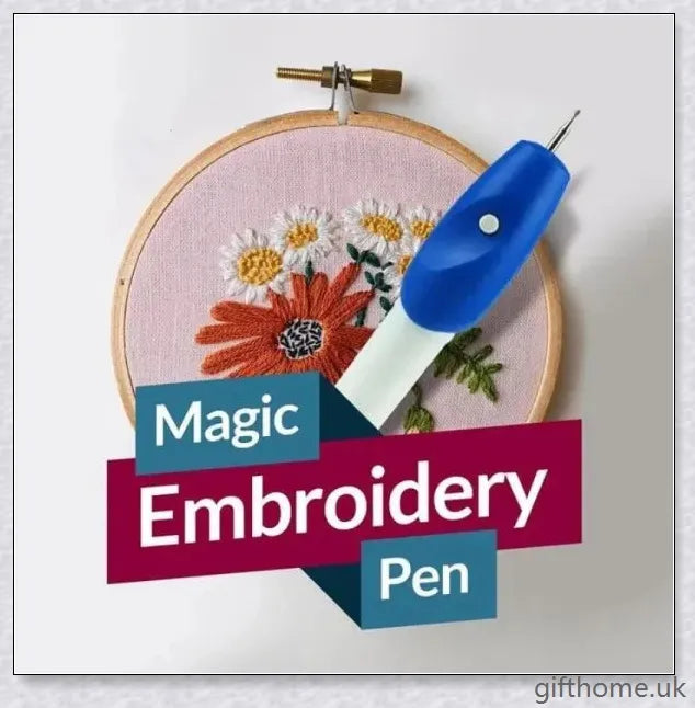 A DIY magic embroidery pen with 4 punch needles, designed for easy and versatile embroidery projects.