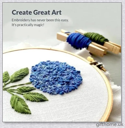 A DIY magic embroidery pen with 4 punch needles, designed for easy and versatile embroidery projects.