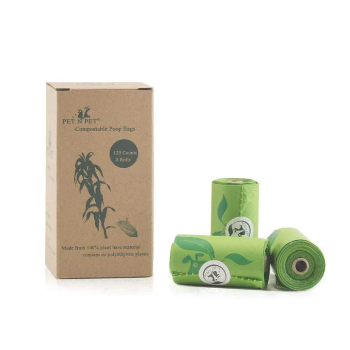 Eco-Friendly Green Dog Poop Bags - Sustainable pet waste disposal solution for UK pet owners