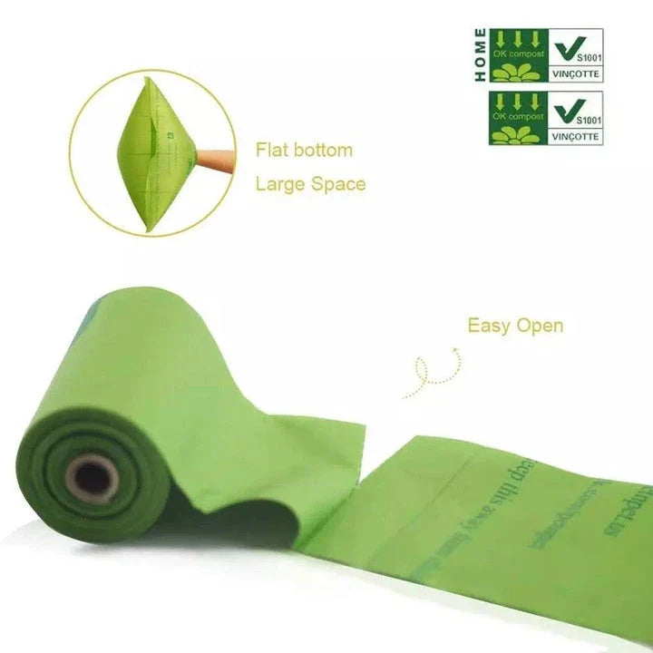 Eco-Friendly Green Dog Poop Bags - Sustainable pet waste disposal solution for UK pet owners