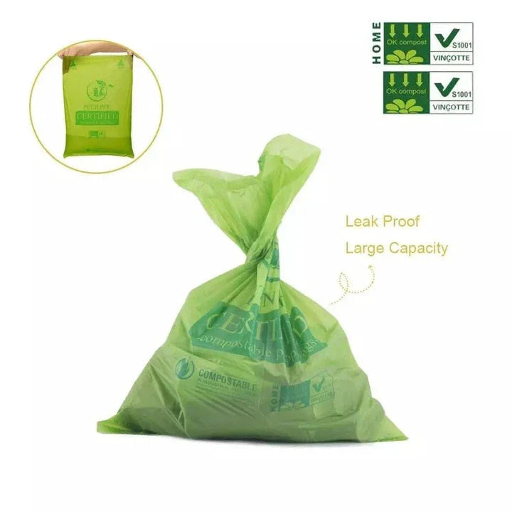 Eco-Friendly Green Dog Poop Bags - Sustainable pet waste disposal solution for UK pet owners