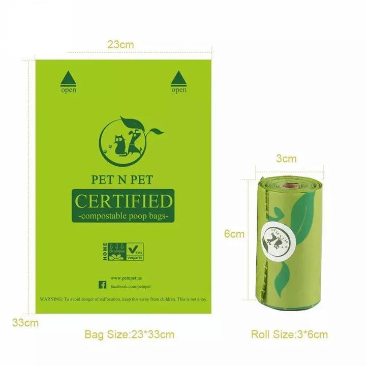 Eco-Friendly Green Dog Poop Bags - Sustainable pet waste disposal solution for UK pet owners