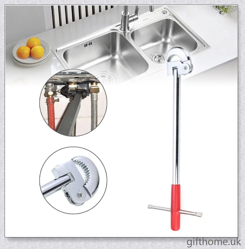 GiftHome UK Premium T-Shaped Basin Wrench - Durable Household Plumbing Tool