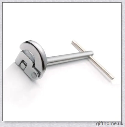 Premium T-Shaped Basin Wrench made of durable chrome-plated steel and alloy jaws for versatile plumbing tasks