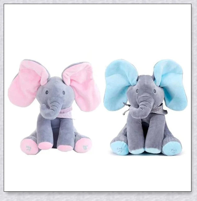 A cuddly plush toy of Flappy the Elephant, an interactive and charming companion for children