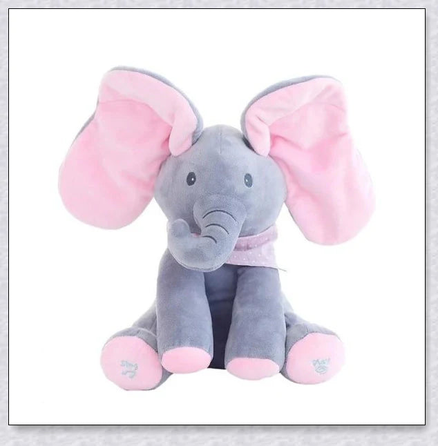 A cuddly plush toy of Flappy the Elephant, an interactive and charming companion for children